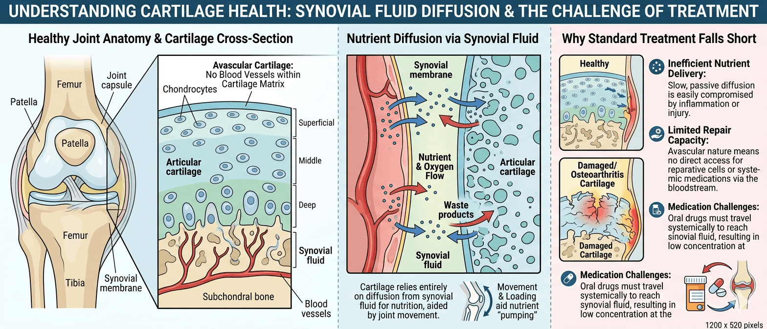 Cartilage nutrition diagram